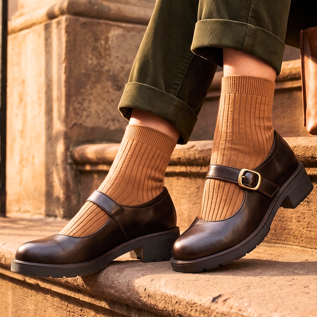 Marie-Anne - Derbies Babies en Cuir Brillant