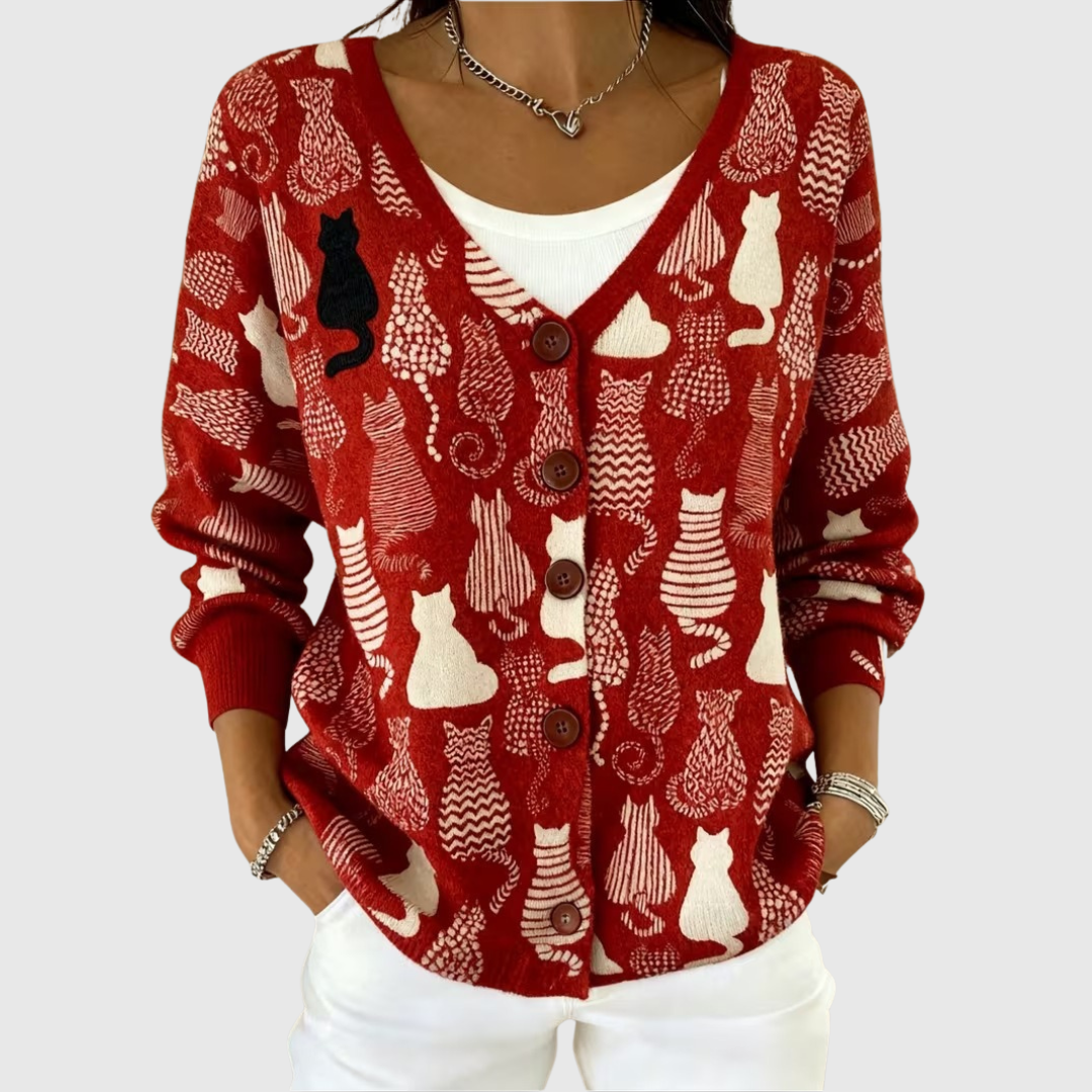 Roselyne | Gilet en Maille à Boutons