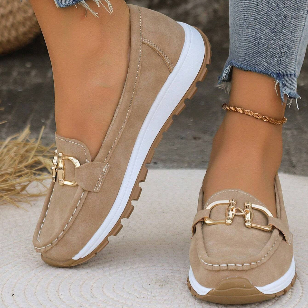 Calixte | Mocassins Plats à Boucle