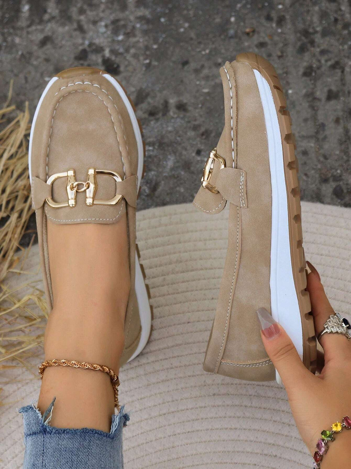 Calixte | Mocassins Plats à Boucle