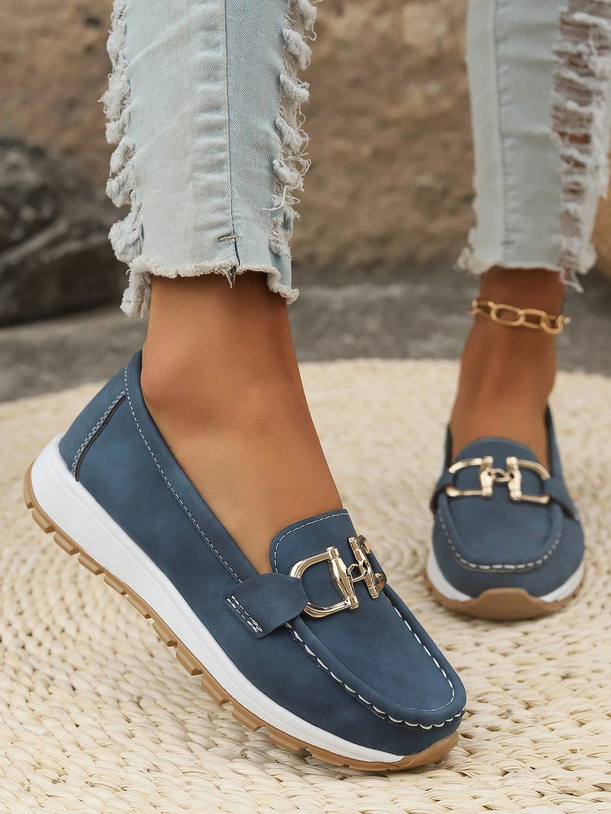 Calixte | Mocassins Plats à Boucle