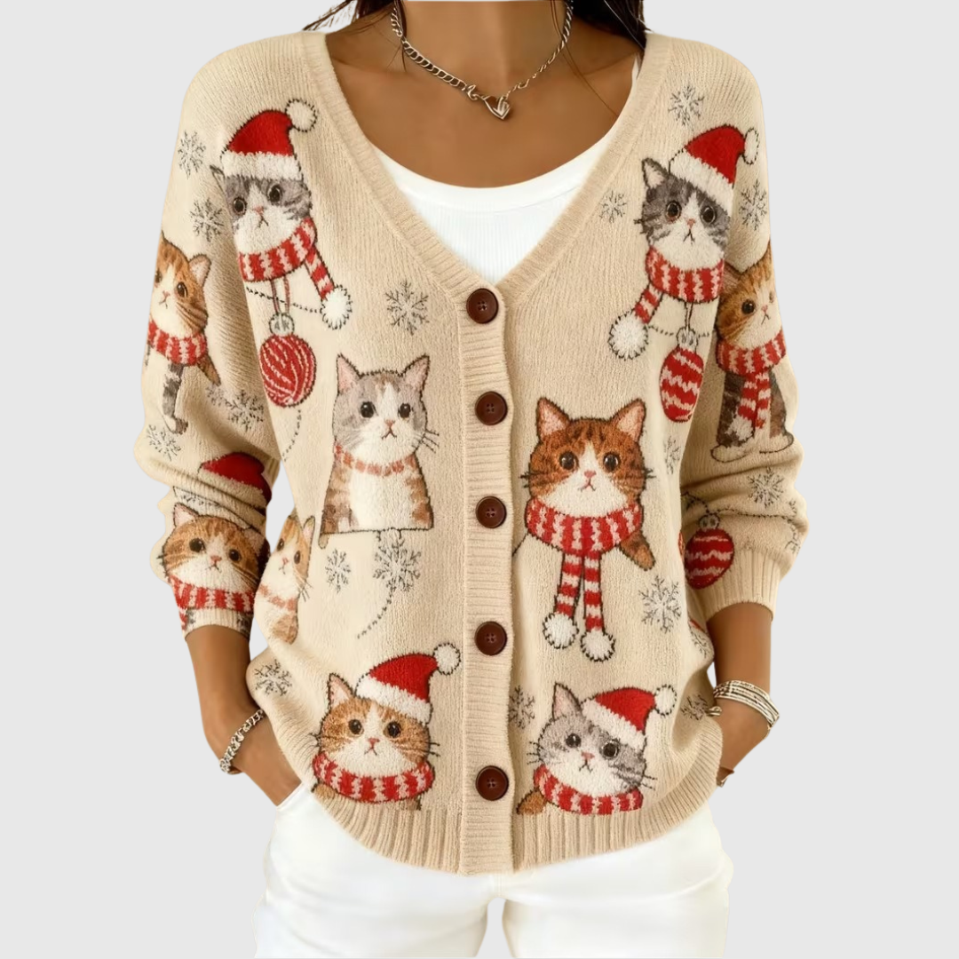 Pervenche | Gilet en Maille à Boutons