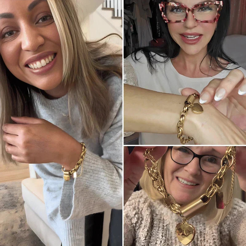 Chloé | Bracelet à Breloque Cœur Doré