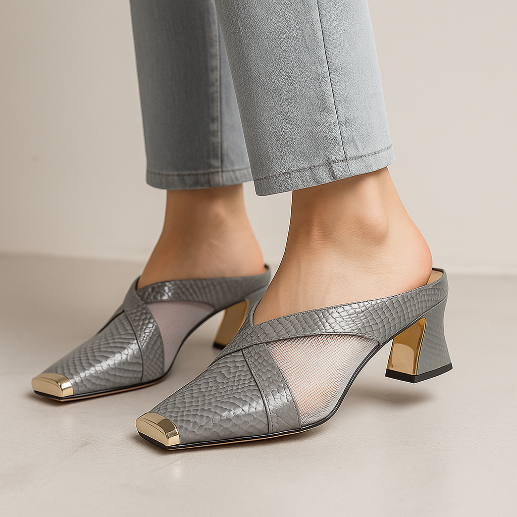 Ida - Mules à Talon Sculpté