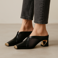 Ida - Mules à Talon Sculpté
