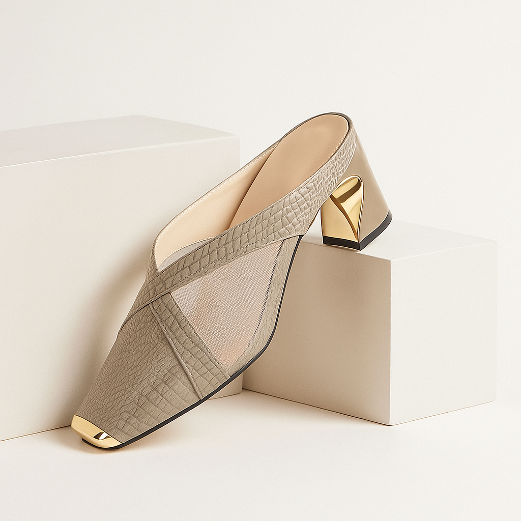 Ida - Mules à Talon Sculpté