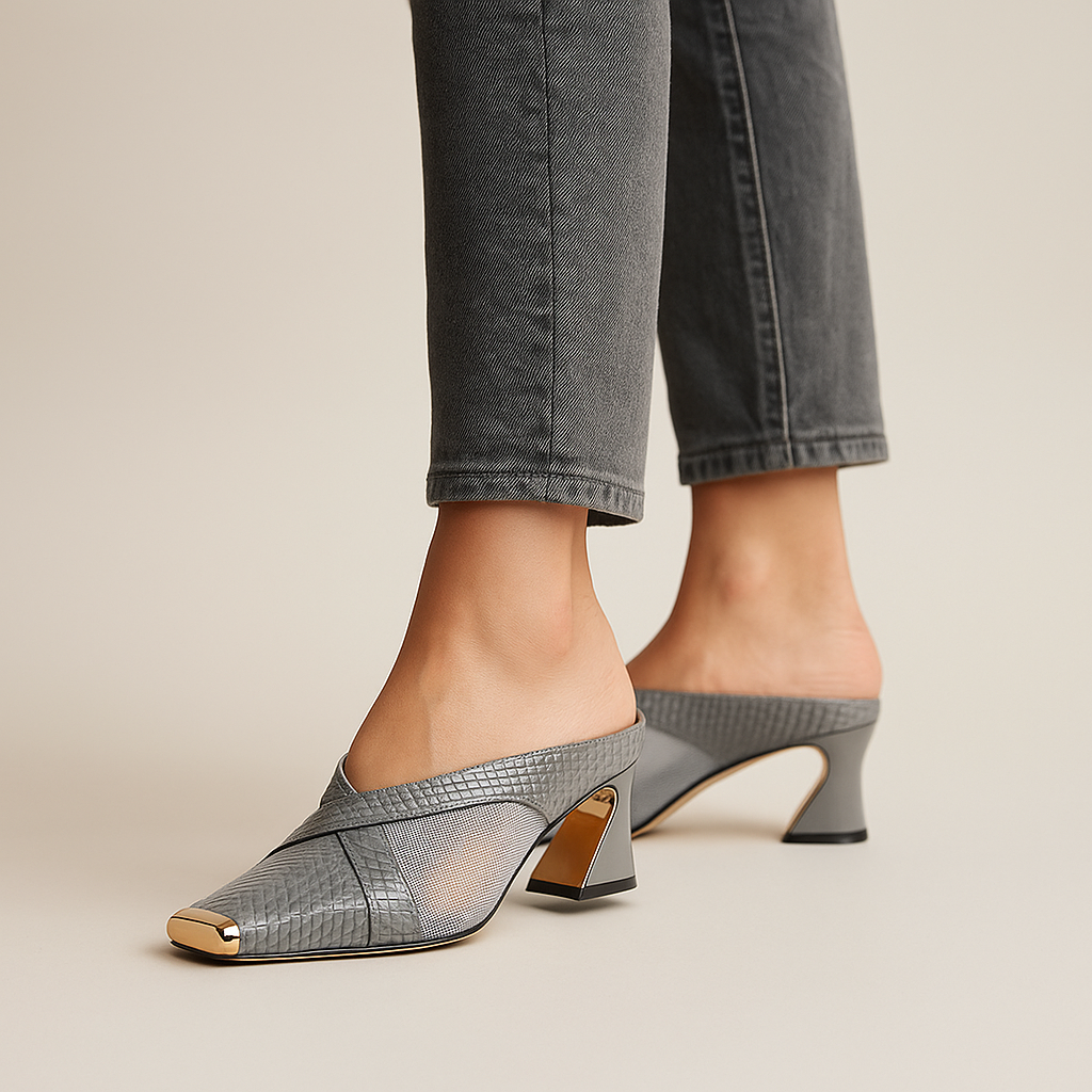 Ida - Mules à Talon Sculpté