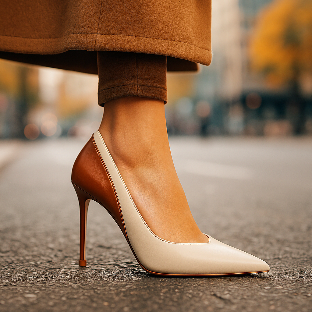 Ambre - Escarpins Stiletto Bicolores