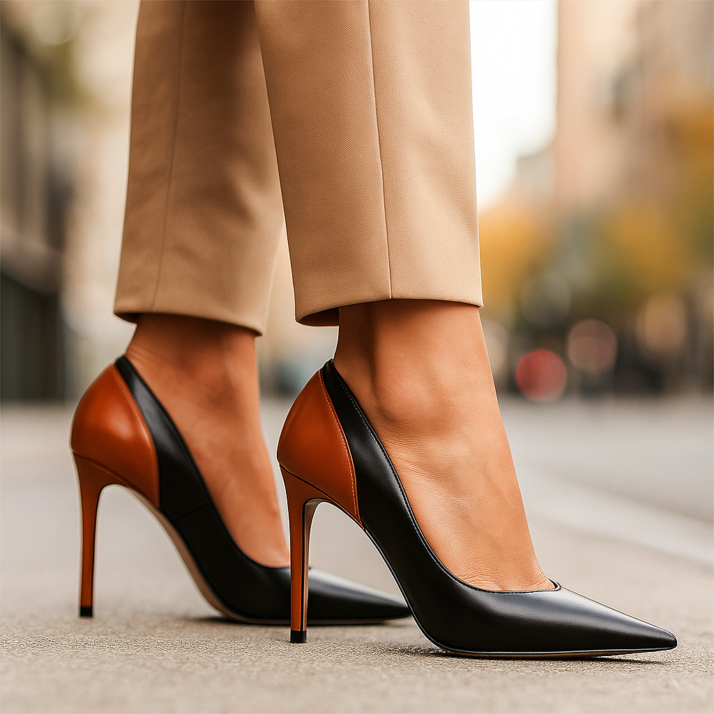 Ambre - Escarpins Stiletto Bicolores
