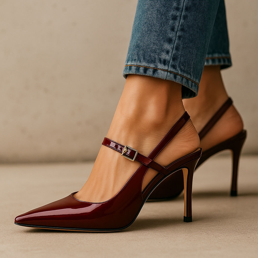 Cléa - Escarpins Slingback Vernis