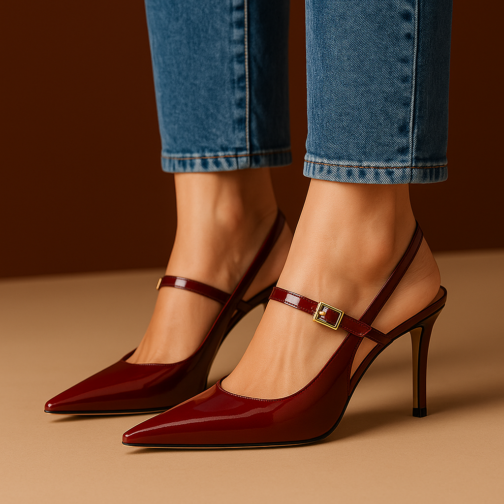 Cléa - Escarpins Slingback Vernis