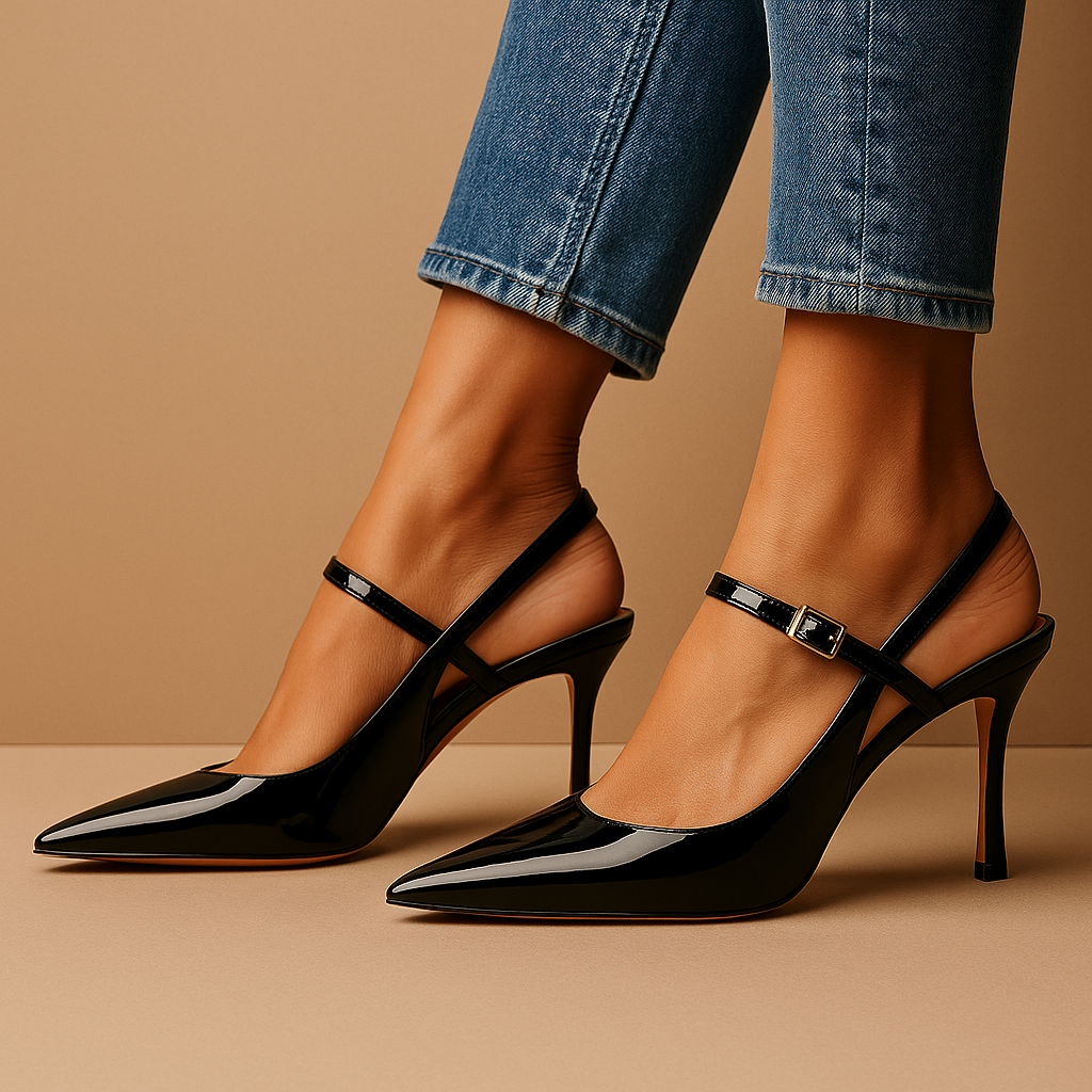 Cléa - Escarpins Slingback Vernis