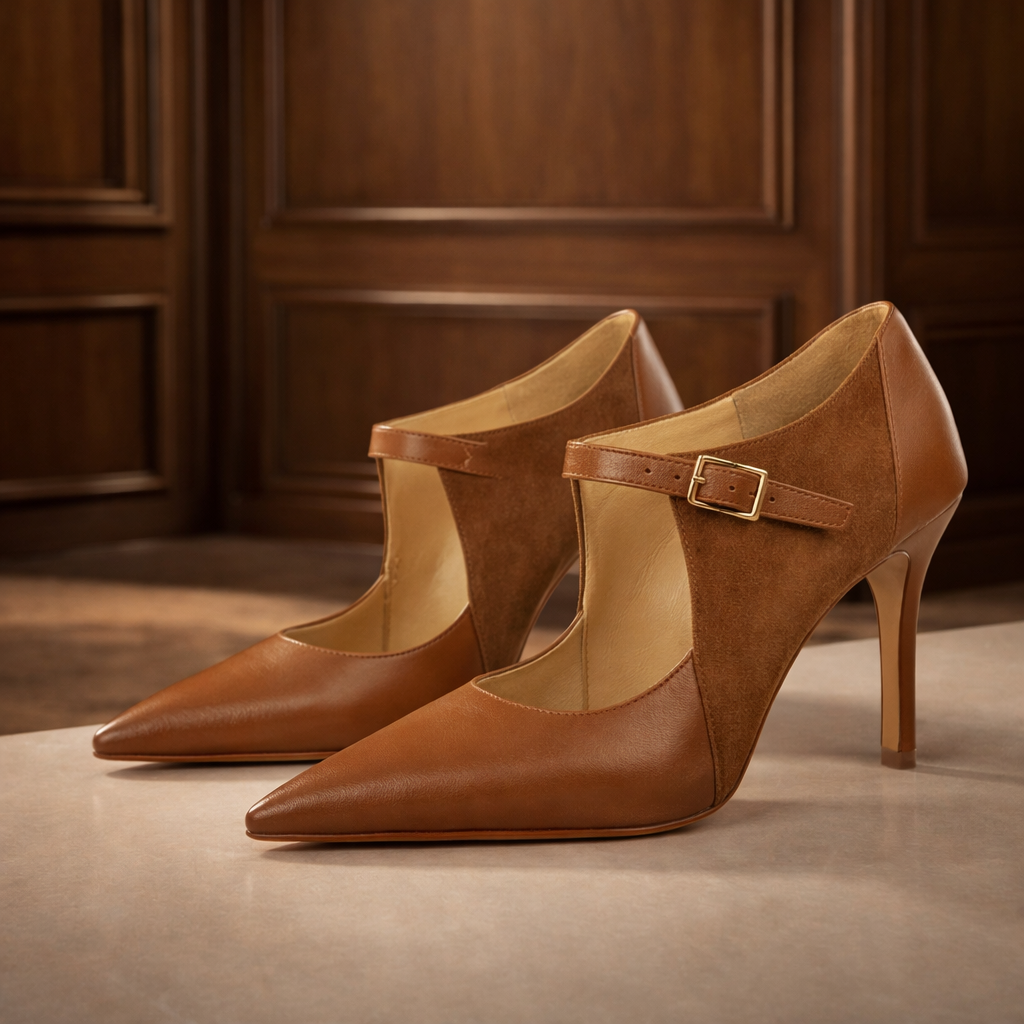 Perle - Escarpins Stiletto Bi-Matière