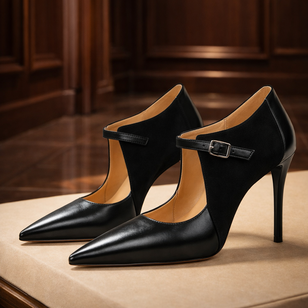 Perle - Escarpins Stiletto Bi-Matière