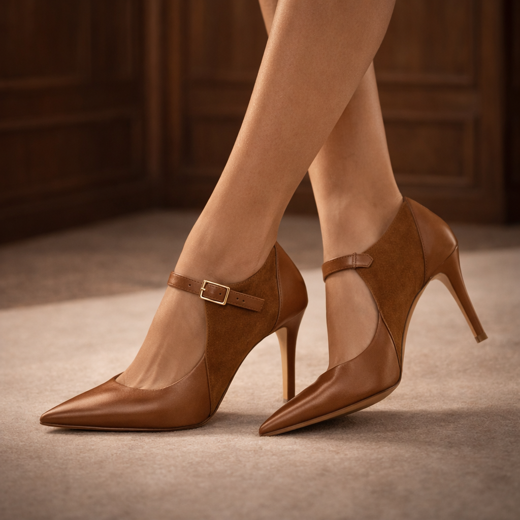 Perle - Escarpins Stiletto Bi-Matière