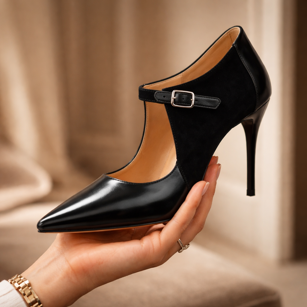 Perle - Escarpins Stiletto Bi-Matière