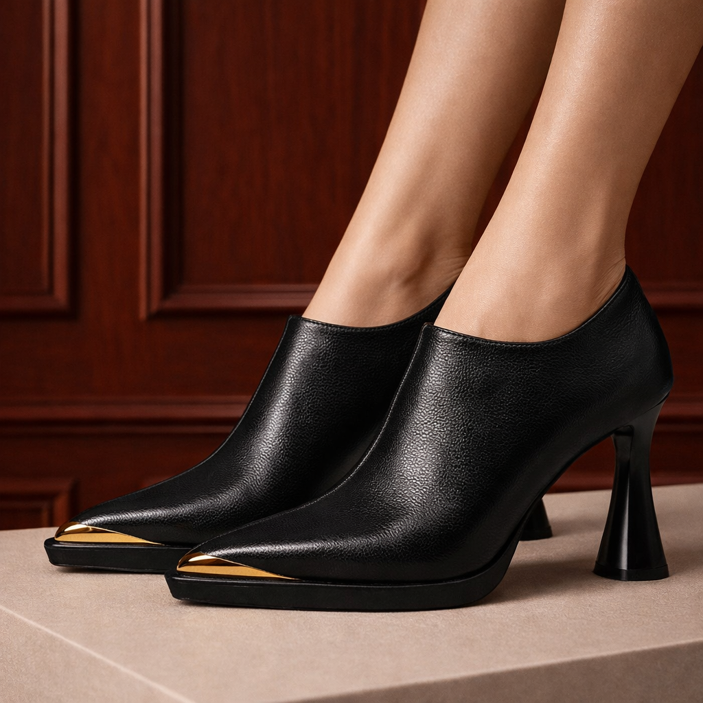 Mélia - Bottines Vernies à Talon Sculpté