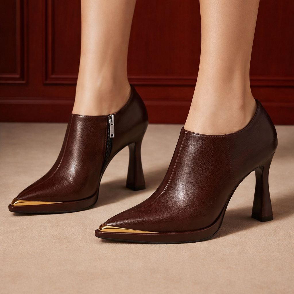 Mélia - Bottines Vernies à Talon Sculpté