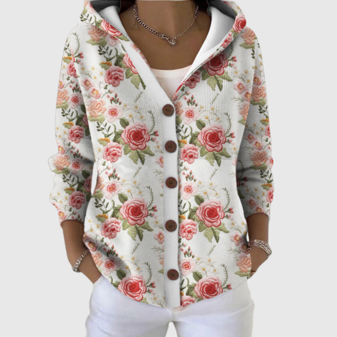 Claudine | Gilet en Maille à Capuche