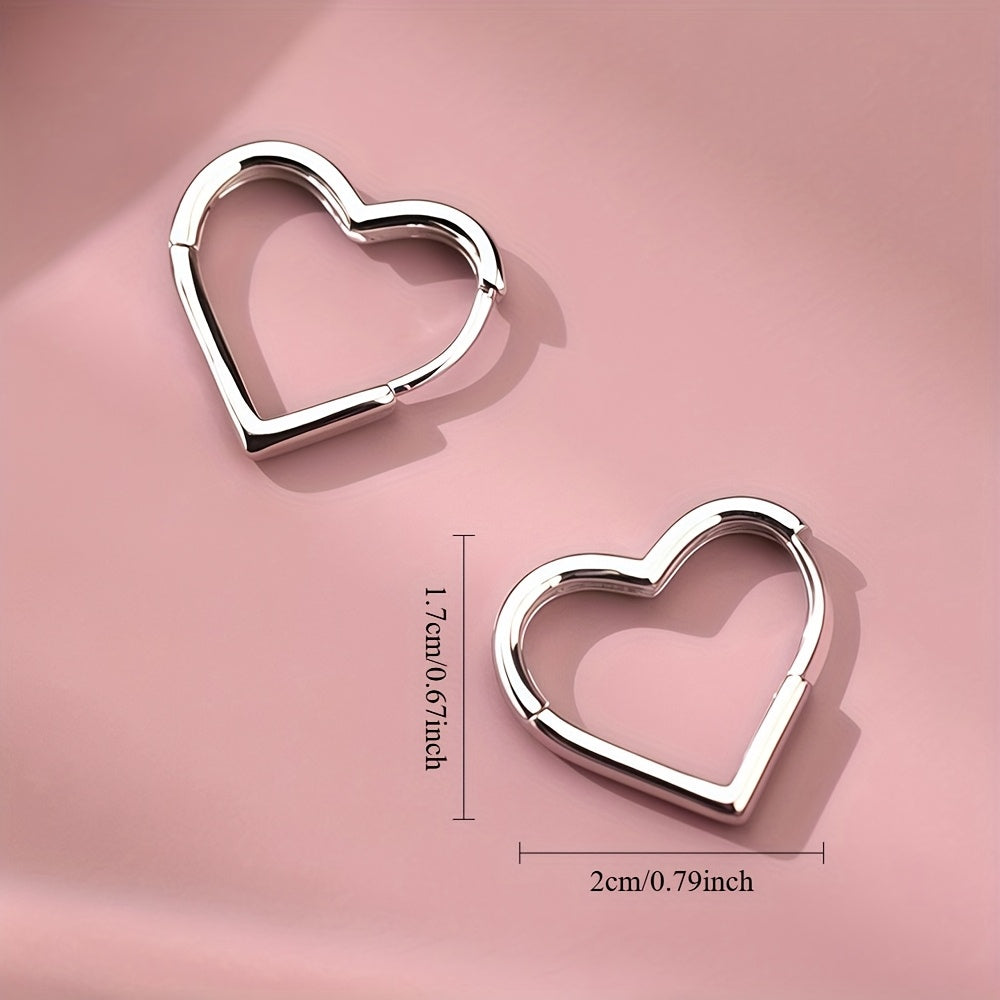 Mariette | Boucles d'Oreilles Cœur Dorées en Acier Inoxydable