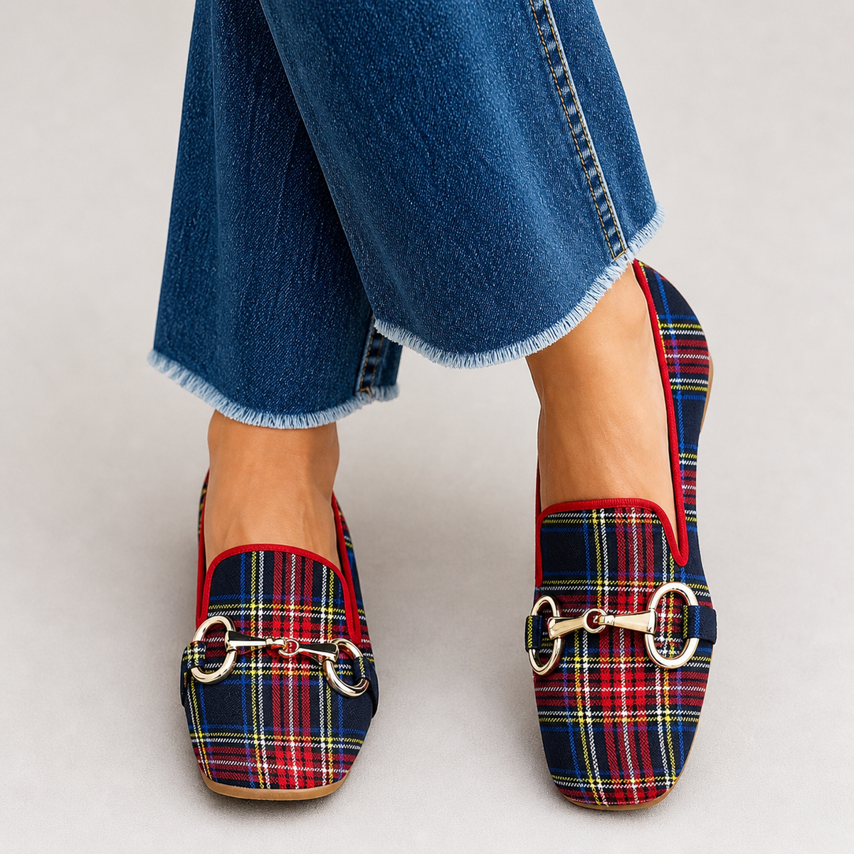 Mélanie™ | Mocassin à Carreaux