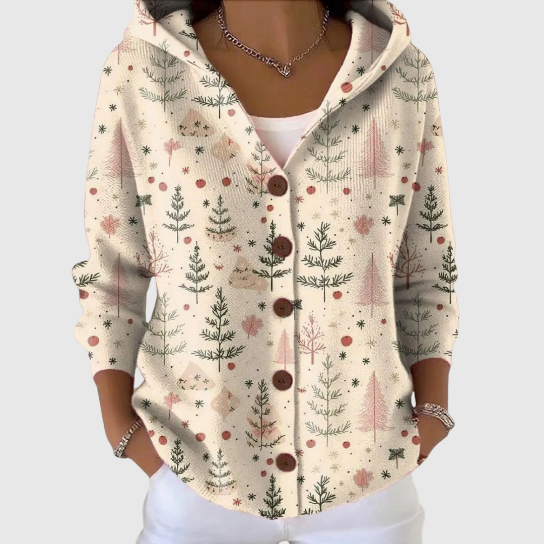 Christelle | Gilet en Maille à Capuche