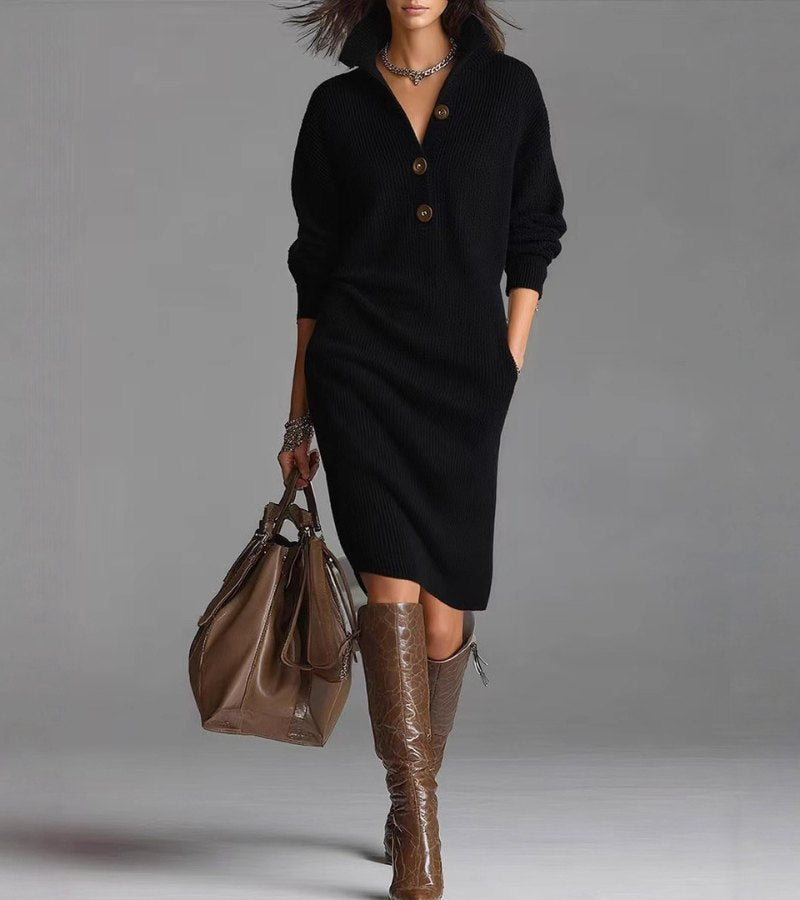 Mathilde | Robe en Maille Chaude, Élégante et Confortable