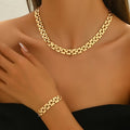 Bertille™ | Set Collier & Bracelet Boucle Carrée
