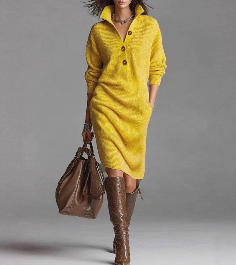 Mathilde | Robe en Maille Chaude, Élégante et Confortable
