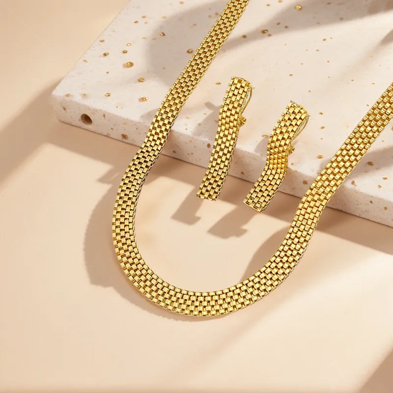 Aurélie™ | Set Collier Long, Bracelet & Boucles d'Oreilles Raffiné