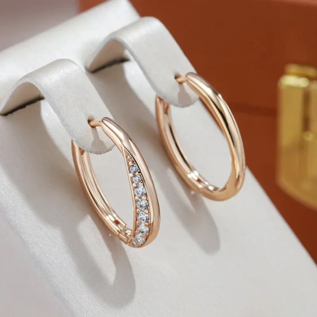 Héléna | Boucles d'Oreilles Dorées Chic