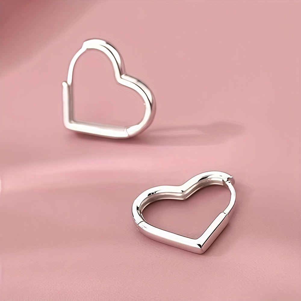Mariette | Boucles d'Oreilles Cœur Dorées en Acier Inoxydable
