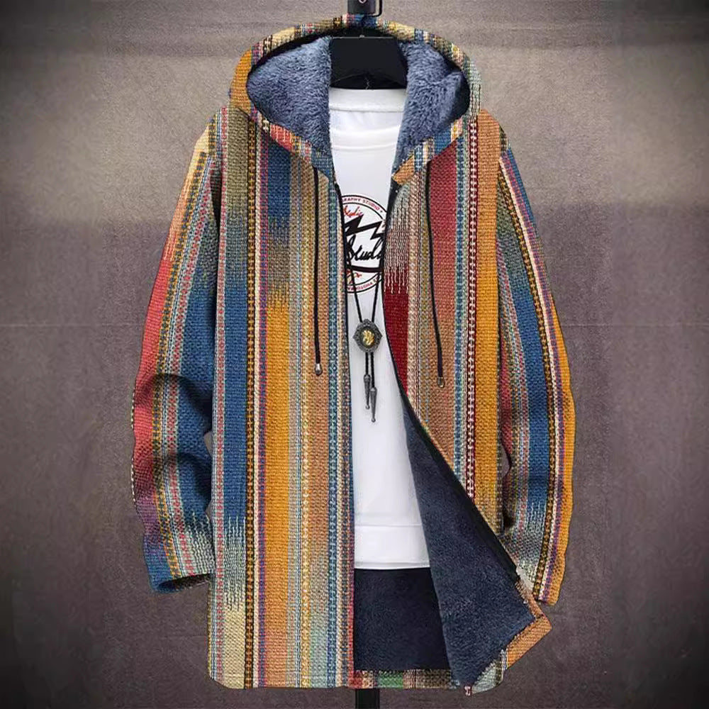 Margaux | Gilet à capuche à motifs artisanaux
