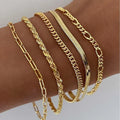 Adélaïde | Set de 5 Bracelets Dorés