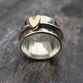 Paloma | Bague Argentée avec Cœur Doré