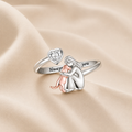 L'Étreinte Éternelle - Bague Ajustable Gravée
