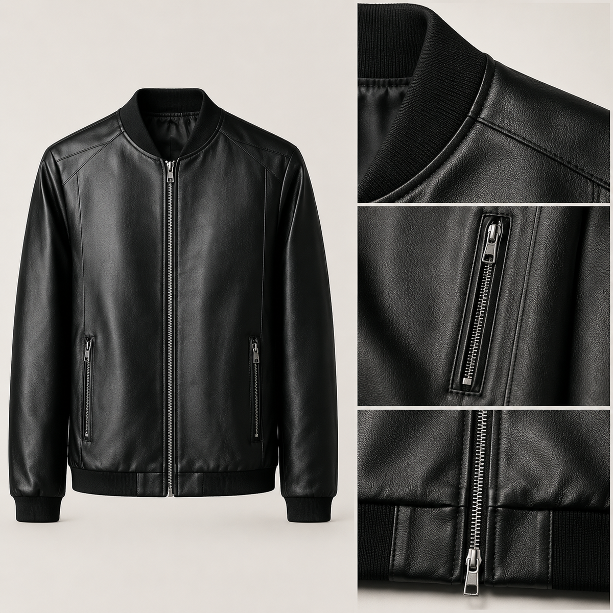 Dominique | Bomber Effet Cuir