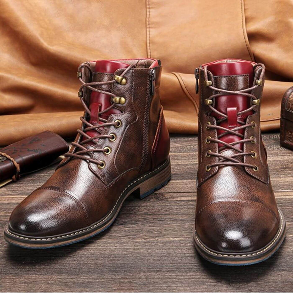 Vincent | Bottines à Lacets en Cuir