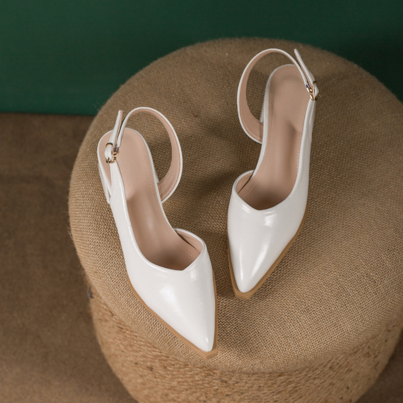 Maïa - Escarpins Slingback Pointus à Talon Carré