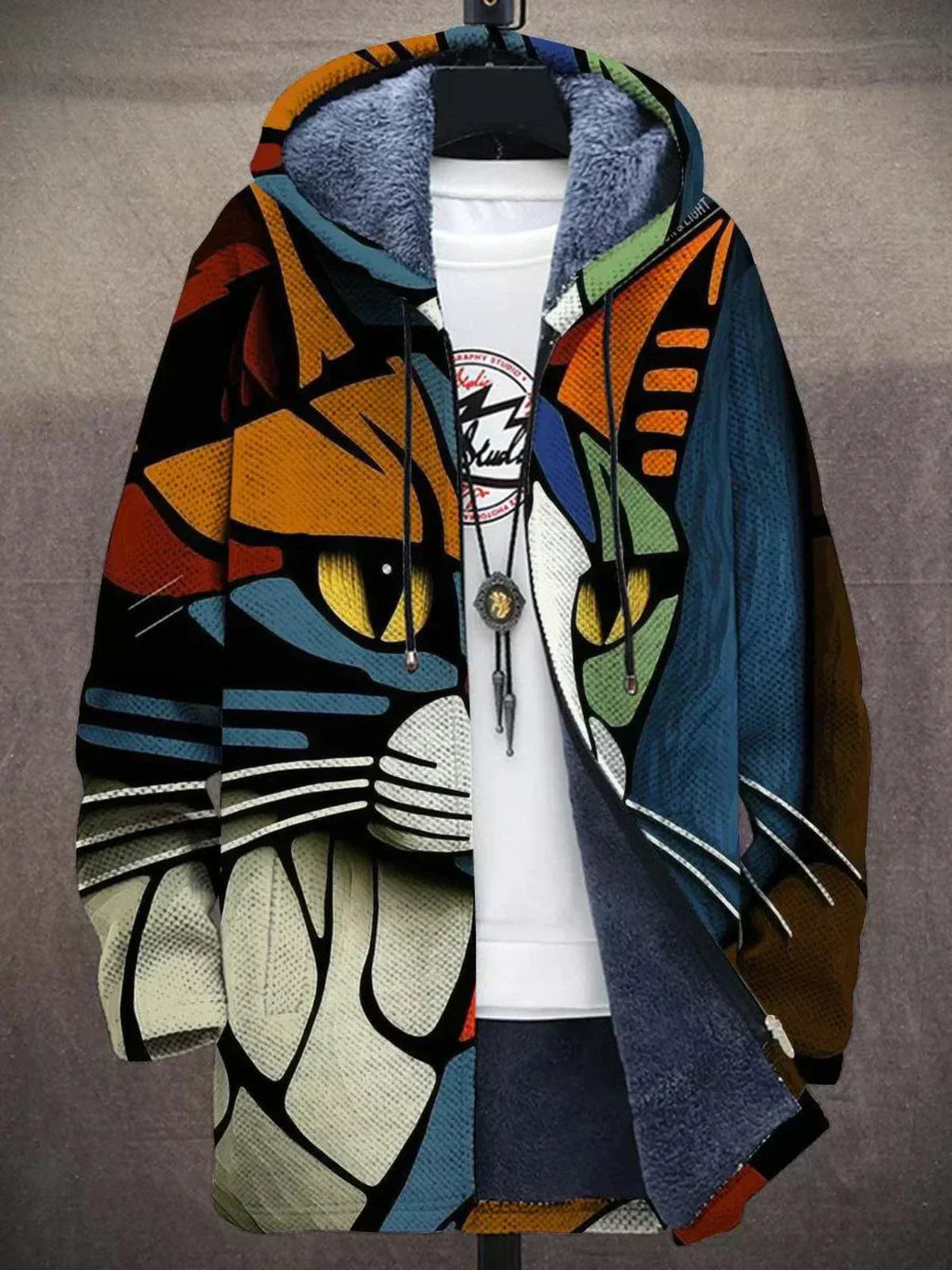Apolline | Gilet à capuche artistique