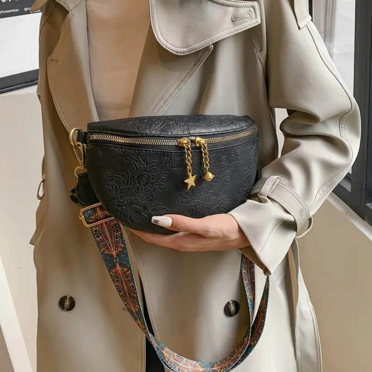 Noëlle | Sac Bandoulière Charme Gaufré
