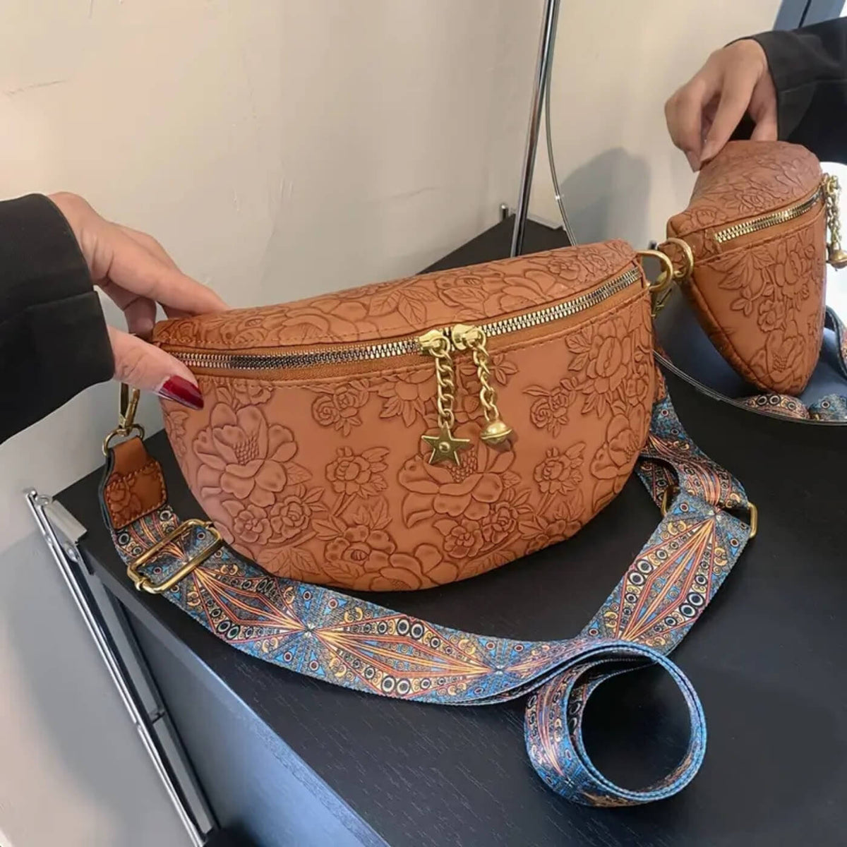 Noëlle | Sac Bandoulière Charme Gaufré