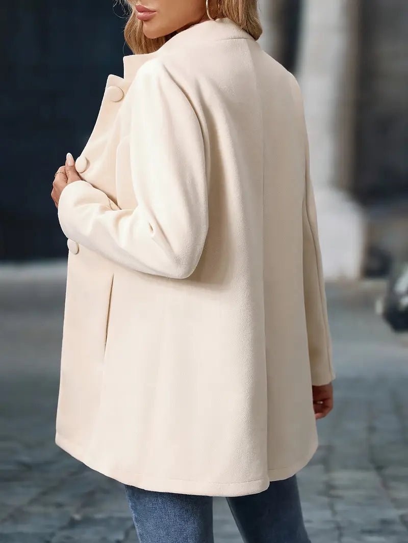 Emmanuelle | Manteau Effet Laine à Col Montant