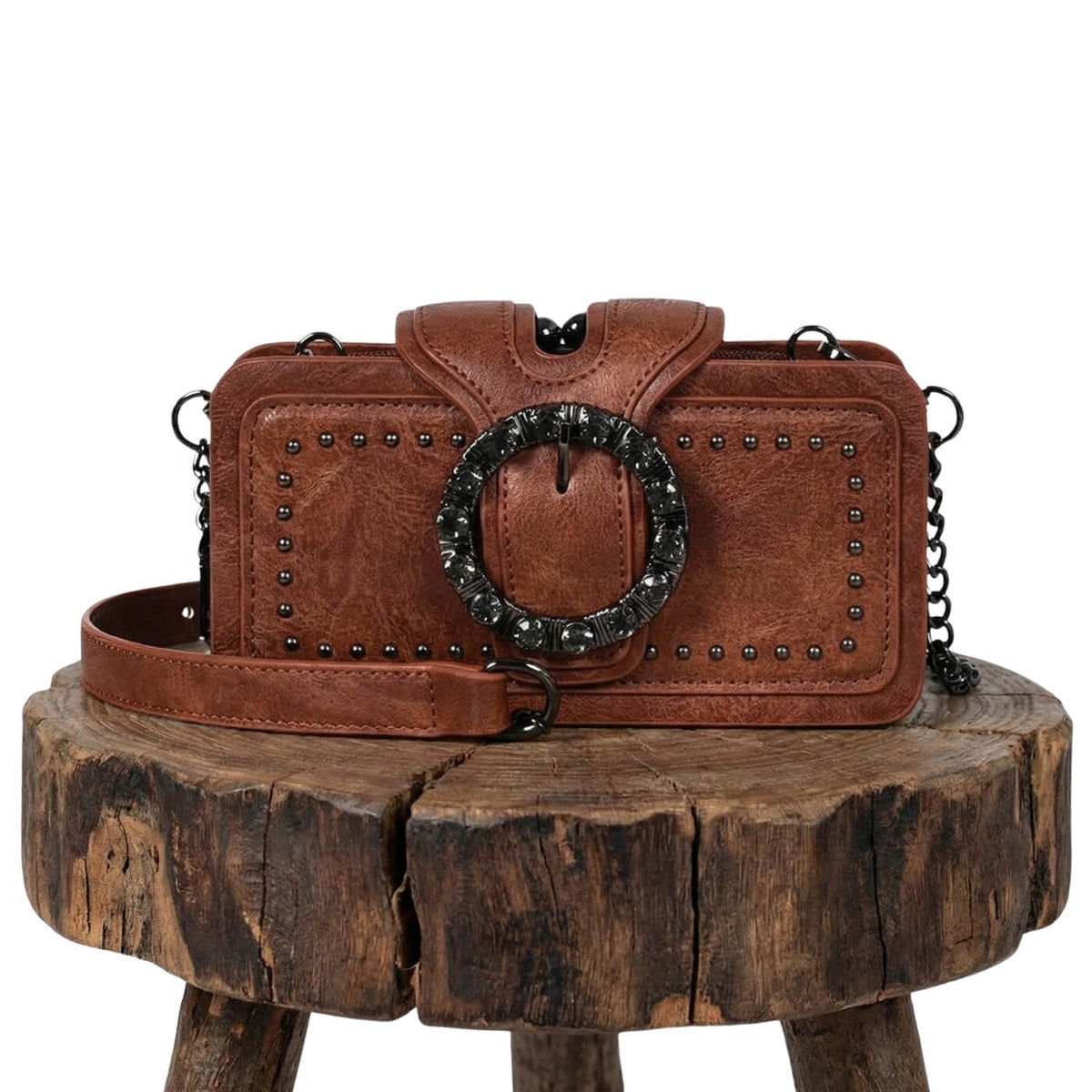 Véronique | Pochette Cloutée à Boucle