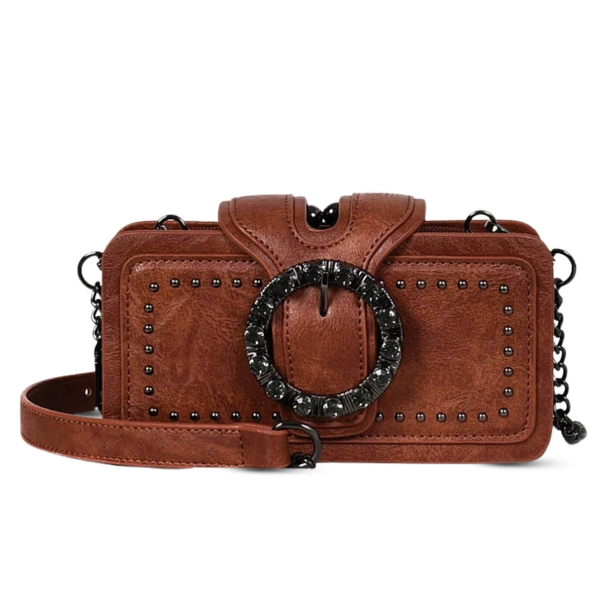 Véronique | Pochette Cloutée à Boucle