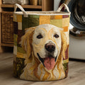 Golden Retriever Joyeux | Panier à Linge Matelassé