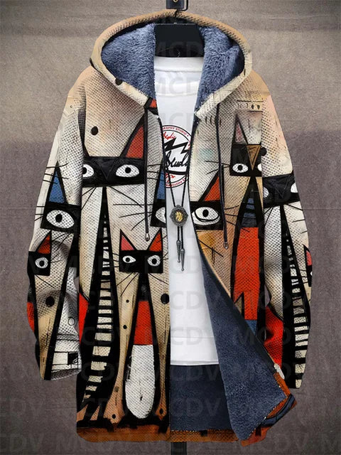 Lucille | Veste à capuche à imprimé artistique