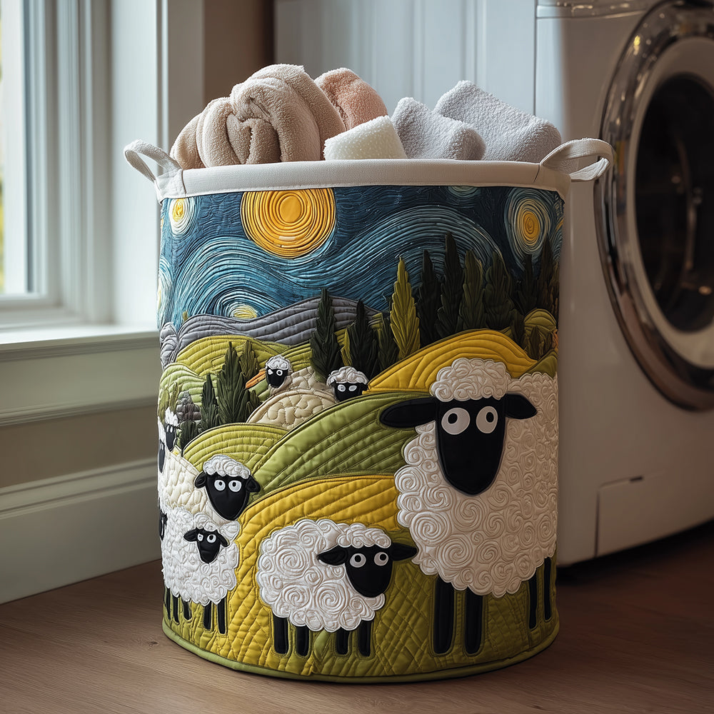 Prairie aux Agneaux | Panier à Linge Matelassé