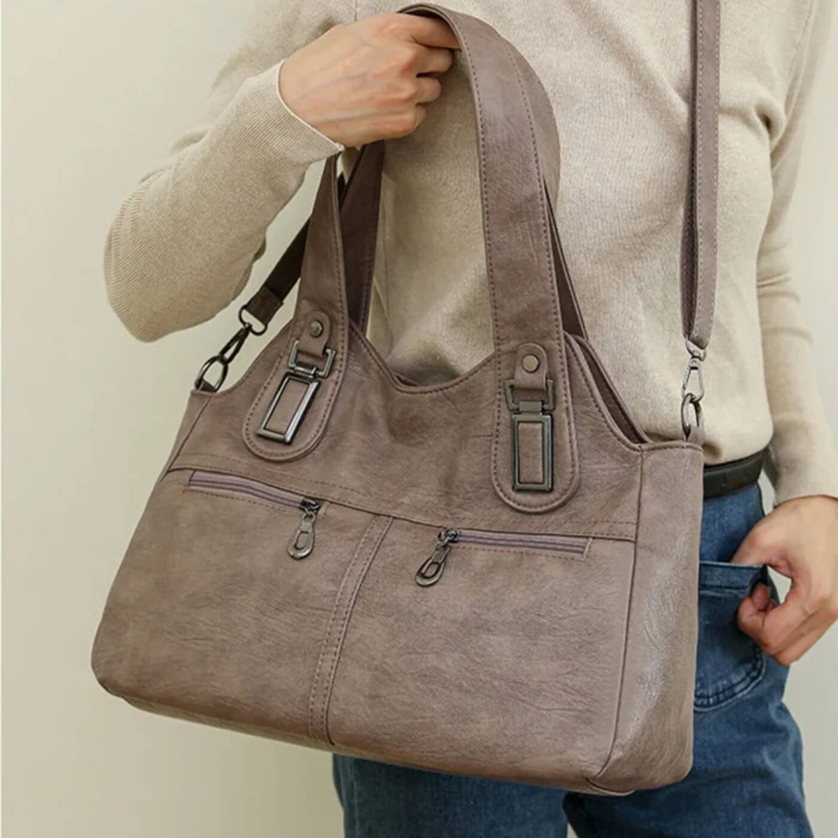 Isaure | Sac Porté Épaule Double Zip