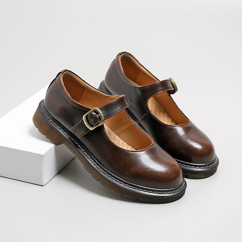 Marie-Anne - Derbies Babies en Cuir Brillant